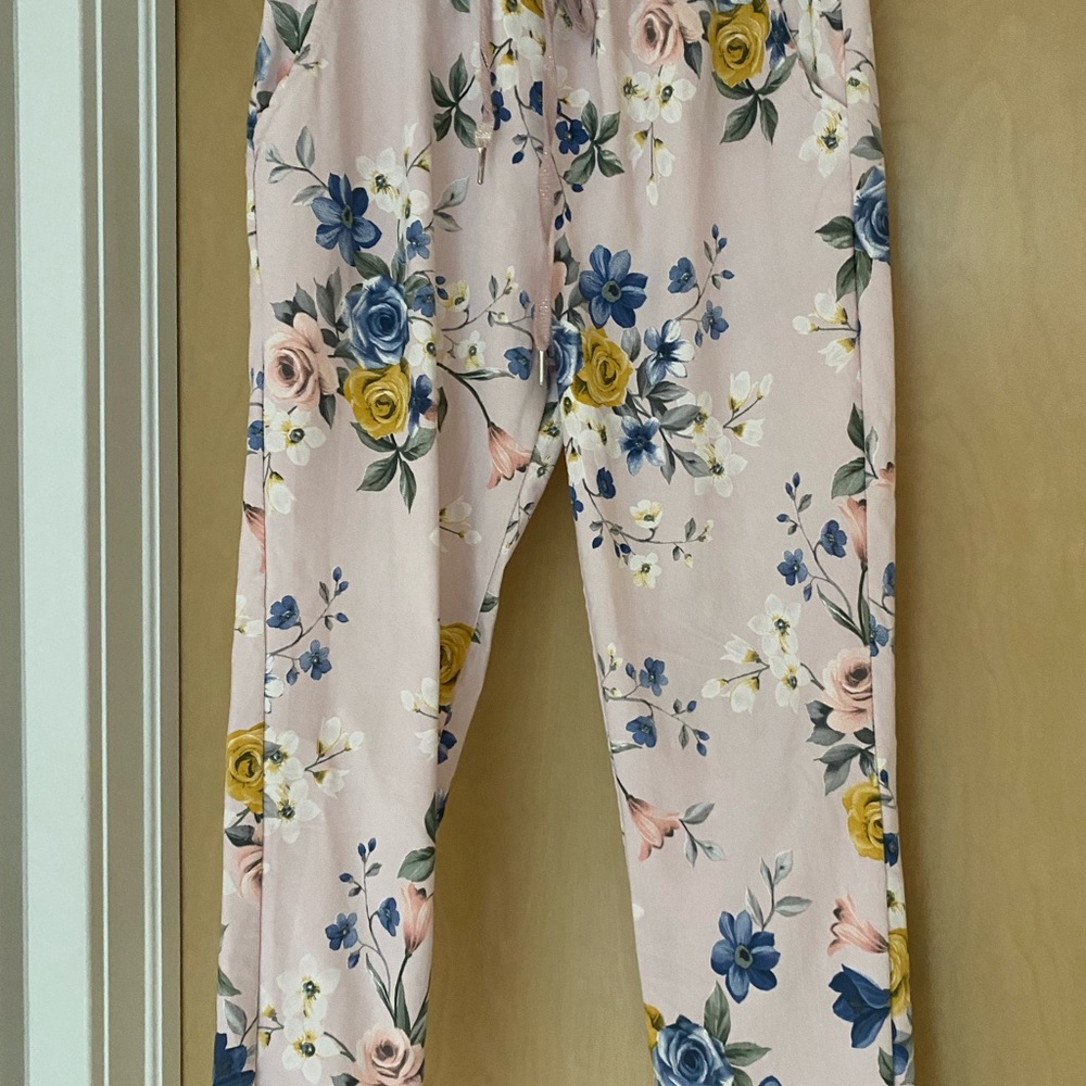 Venti6 drawstring floral joggers